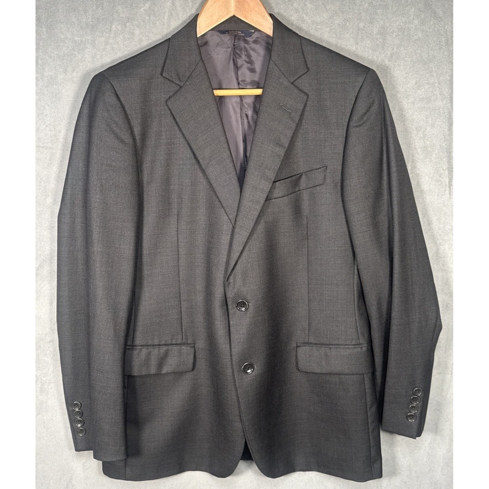 Brooks Brothers Fitzgerald 1818 Charcoal Gray Blazer Jacket 40 Short Saxxon USA
